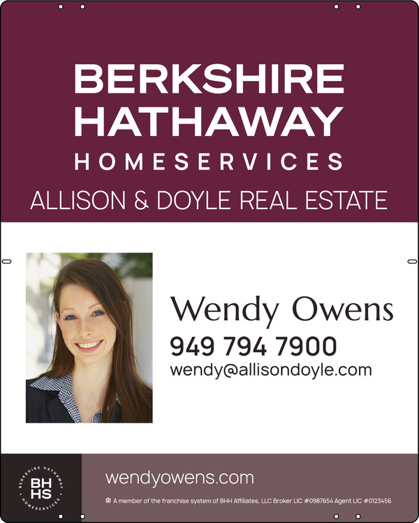 Agent Photo Sign Panel, 30h x 24, Steel