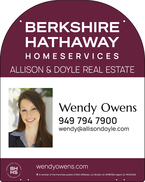 Hanging Yard Arm Dome Agent Photo Sign Panel, 30h x 24w, 3mm Aluminum Composite