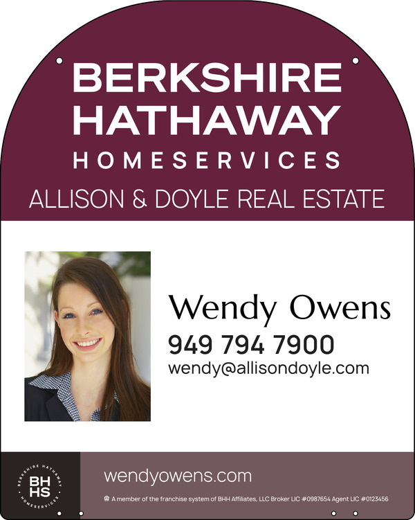 Hanging Yard Arm Dome Agent Photo Sign Panel, 30h x 24w, 3mm Aluminum Composite