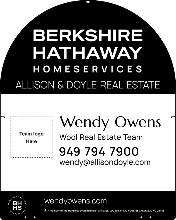 Arc Top Team Logo Sign Panel, 30h x 24, Steel