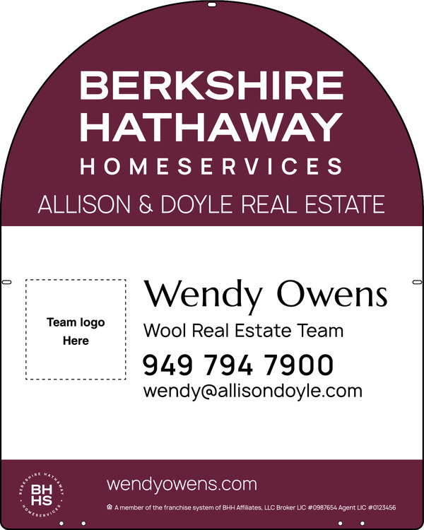 Arc Top Team Logo Sign Panel, 30h x 24, Steel