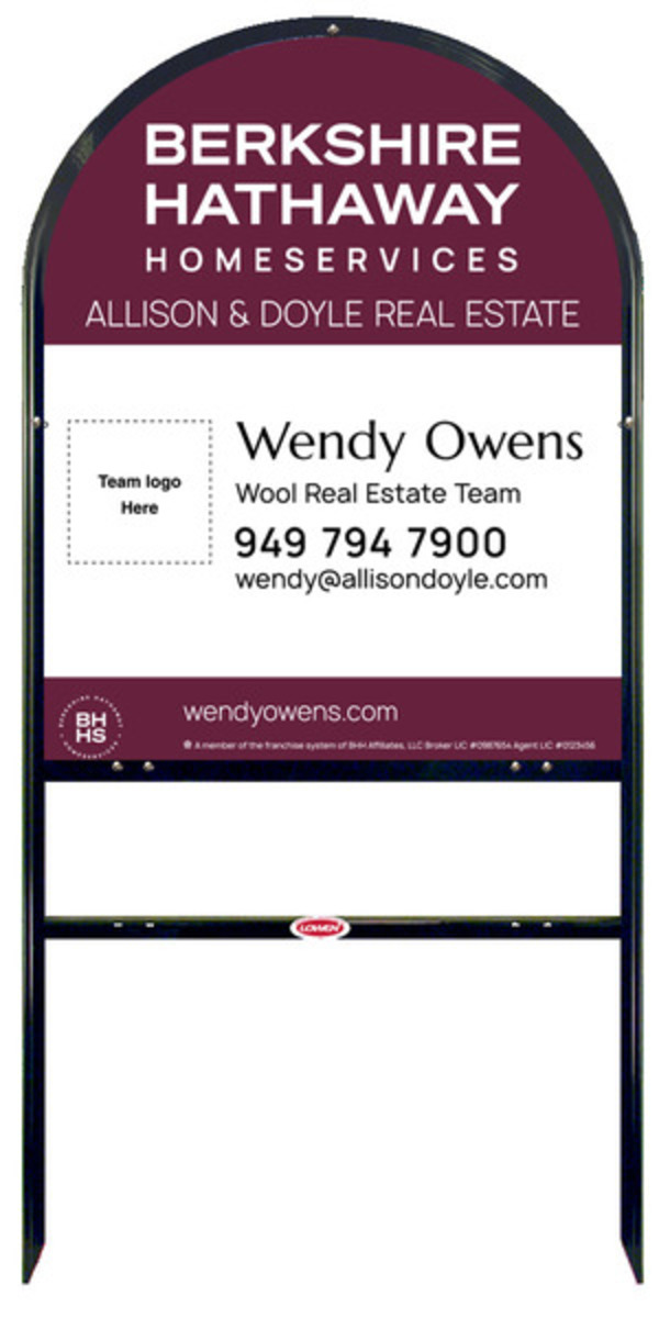 Arc Top Frame w 1 rider inserts and Team Logo Sign Panel Unit, 30h x 24w, Steel