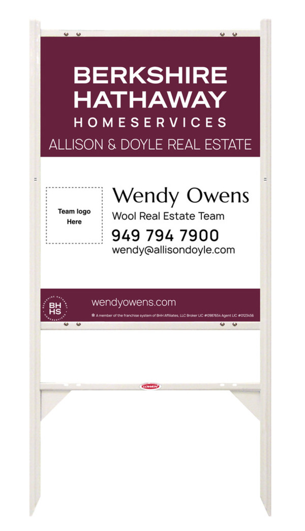 Angle Iron Frame and Team Logo Sign Panel Unit, 30h x 24w, Steel