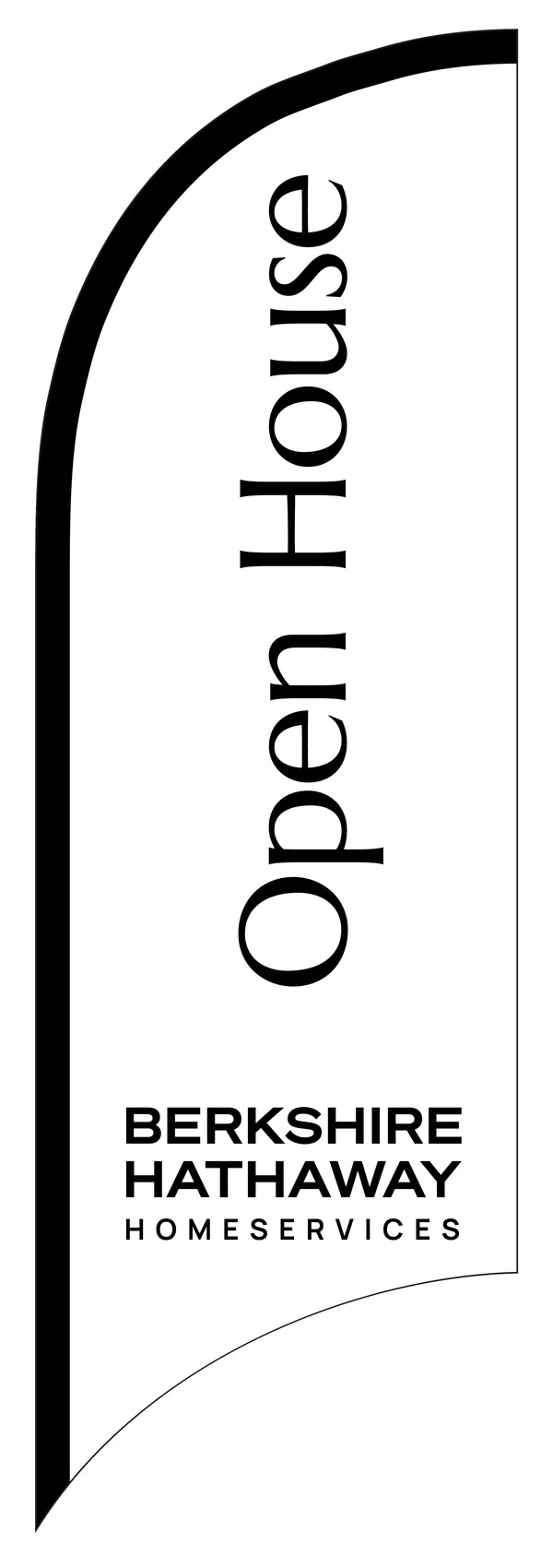 Open House Feather Flag only, 7-foot - Black Copy