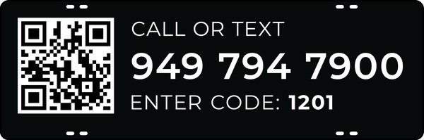 QR Code Sign Rider, 8h x 24w, Steel