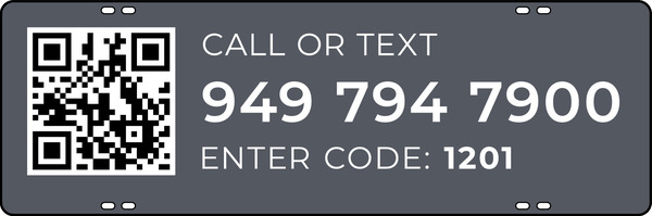 QR Code Sign Rider, 8h x 24w, Steel