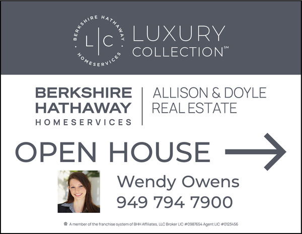 Agent Photo Open House Sign Panel, 14h x 18w, 4mm Corrugated Plastic