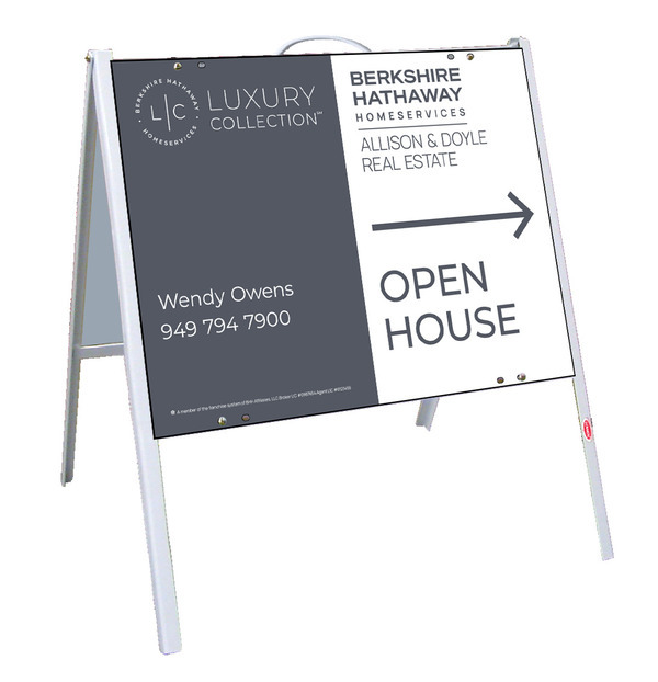 A-Frame and Agent Open House Sign Panel Unit, 18h x 24w, .050 Poly