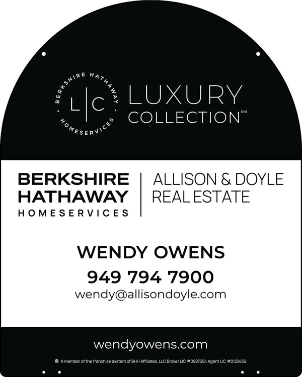 Hanging Arc Top Agent Sign Panel, 30h x 24w, Steel