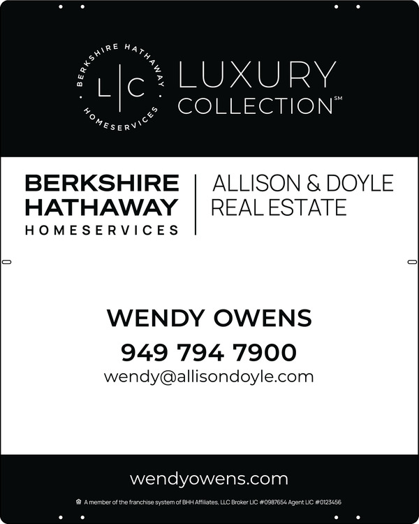 Agent Sign Panel, 30h x 24, Steel