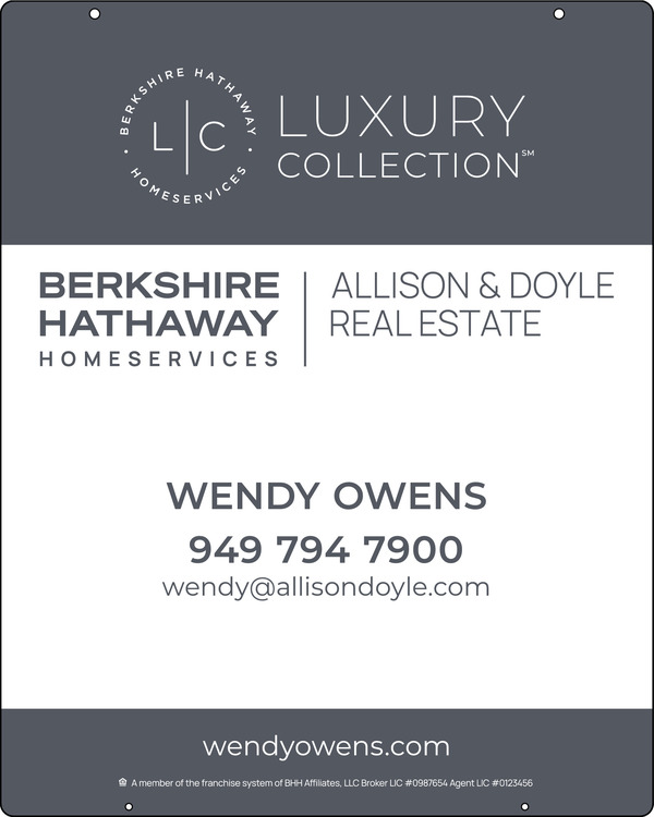 Hanging Agent Sign Panel, 30h x 24w, Steel