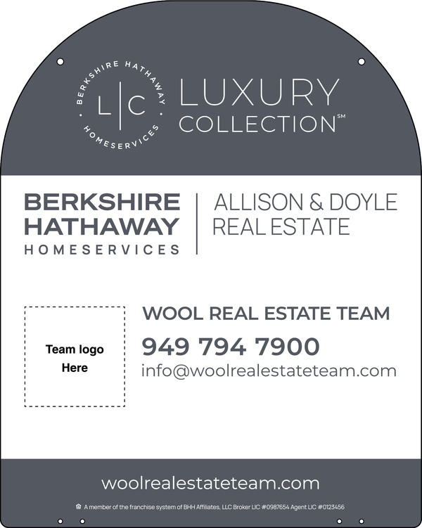 Reflective Hanging Yard Arm Dome Team Logo Sign Panel, 30h x 24w, 3mm Aluminum Composite