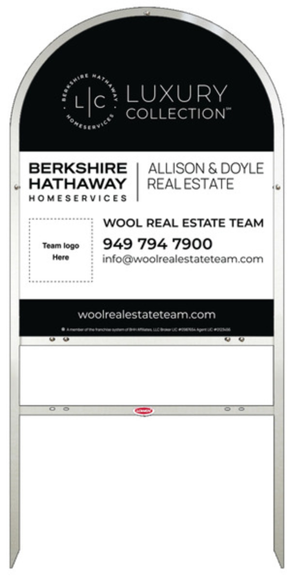 Arc Top Frame w 1 rider inserts and Team Logo Sign Panel Unit, 30h x 24w, Steel