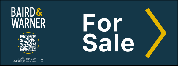 Directional Office For Sale Sign Panel, 9h x 24w, 4mm Corrugated