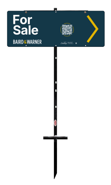 T-Stake Directional For Sale Sign Panel Unit, 9h x 24w, 3mm aluminum composite