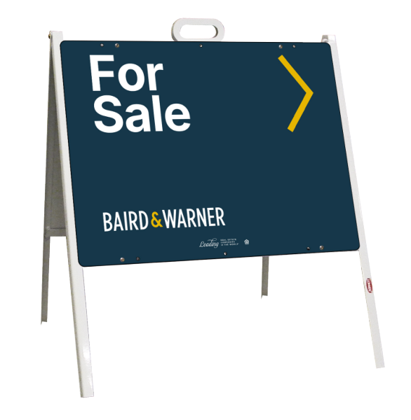 A-Frame and Office For Sale No QR Code Sign Panel Unit, 18h x 24w, Steel