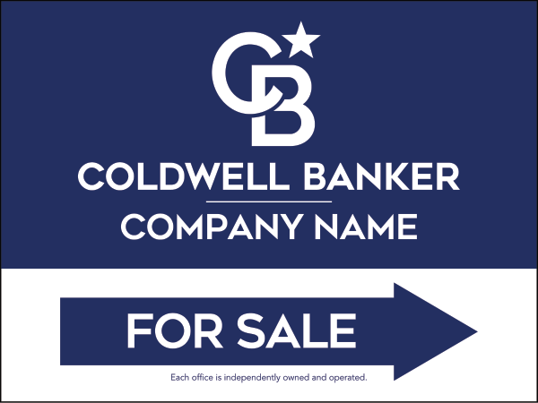 Directional Office For Sale Sign Panel, 18h x 24w, 4mm Corrugated