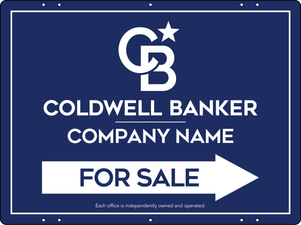 Directional Office For Sale Sign Panel, 18h x 24w, Steel