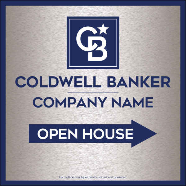 Directional Office Open House Sign Panel, 24h x 24w, 4mm Corrugated