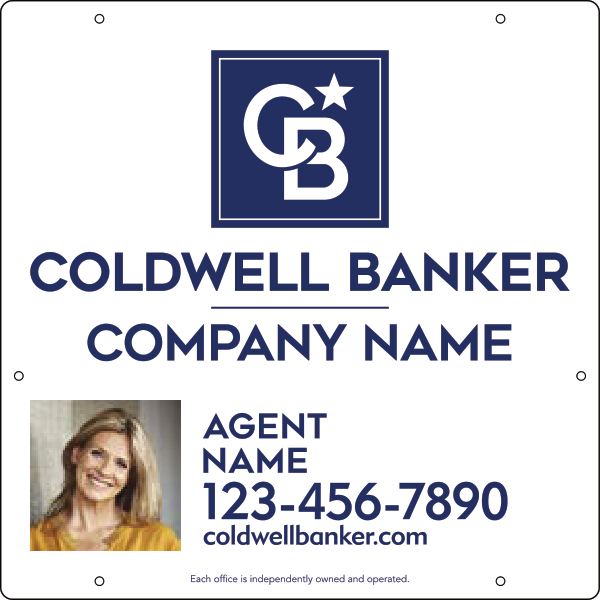 Agent Photo Hanging Sign Panel, 24h x 24w, Steel