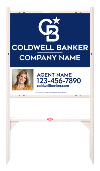 Angle Iron Frame and Agent Photo Sign Panel Unit, 24h x 24w, Steel