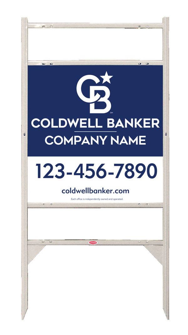 Angle Iron Frame w 2 Rider Inserts and Office Sign Panel Unit, 24h x 24w, .090 Poly