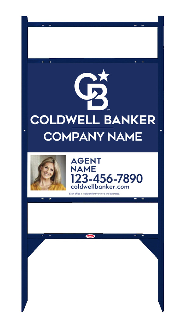 Angle Iron Frame w 2 Rider Inserts and Reflective Agent Photo Sign Panel Unit, 24h x 24w, .040 Aluminum