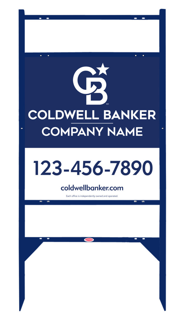 Angle Iron Frame w 2 Rider Inserts and Office Sign Panel Unit, 25h x 24w, Steel