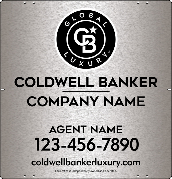 Agent Sign Panel, 25h x 24w, 3MM Brushed Aluminum Composite