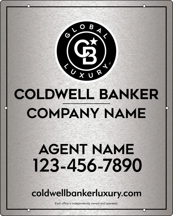 Agent Hanging Sign Panel, 30h x 24w, 3MM Brushed Aluminum Composite
