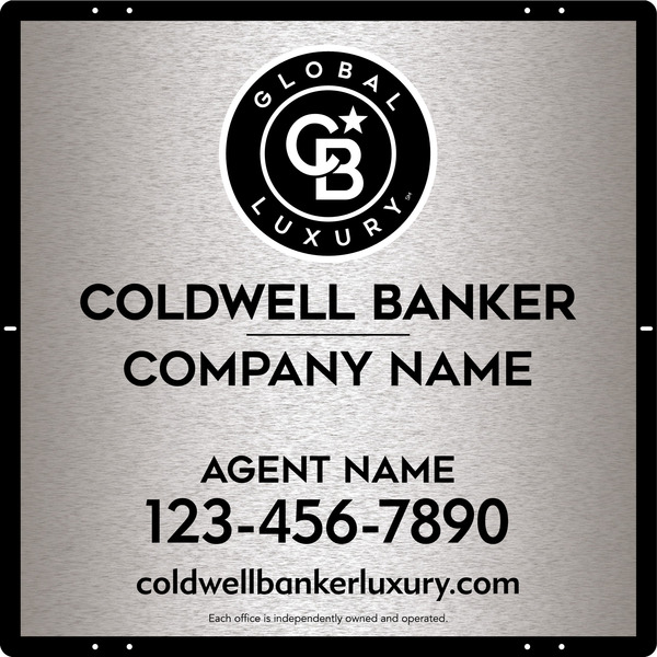 Agent Sign Panel, 24h x 24w, 3MM Brushed Aluminum Composite