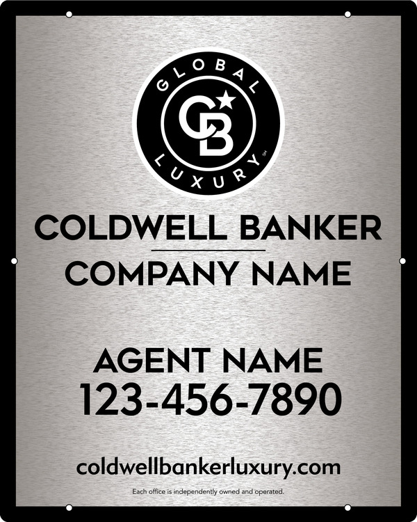 Agent Hanging Sign Panel, 30h x 24w, 3MM Brushed Aluminum Composite