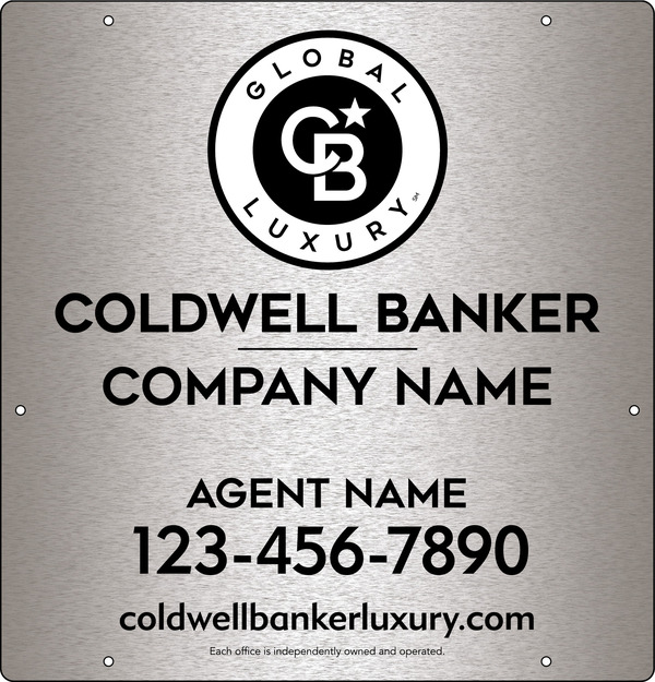 Agent Hanging Sign Panel, 25h x 24w, 3MM Brushed Aluminum Composite