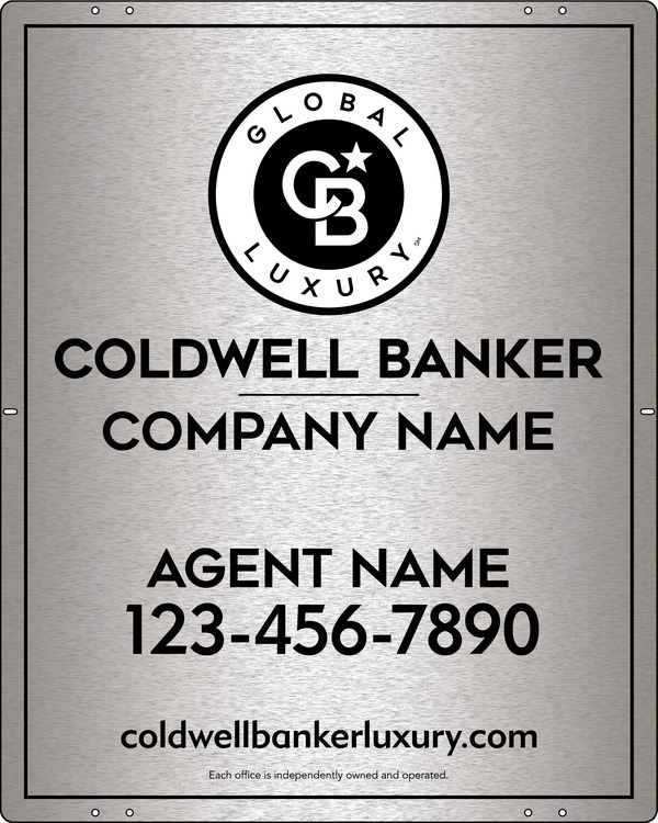 Agent Sign Panel, 30h x 24w, 3MM Brushed Aluminum Composite
