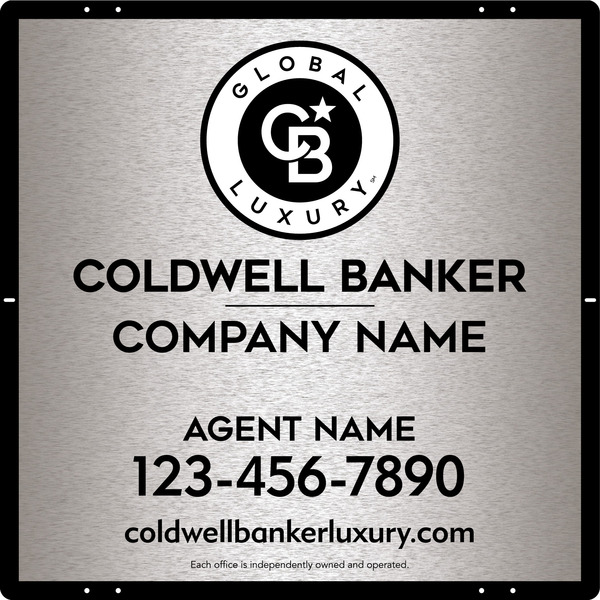 Agent Sign Panel, 24h x 24w, 3MM Brushed Aluminum Composite