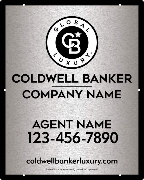 Agent Hanging Sign Panel, 30h x 24w, 3MM Brushed Aluminum Composite