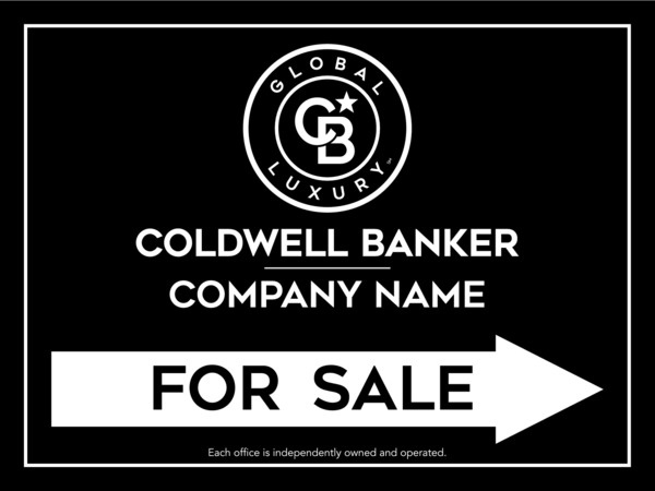 Directional Office For Sale Sign Panel, 18h x 24w, 4mm Corrugated