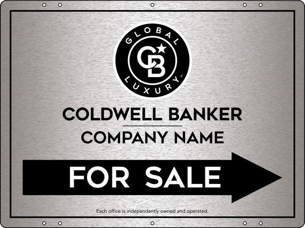 Directional Office For Sale Sign Panel, 18h x 24w, 3MM Brushed Aluminum Composite