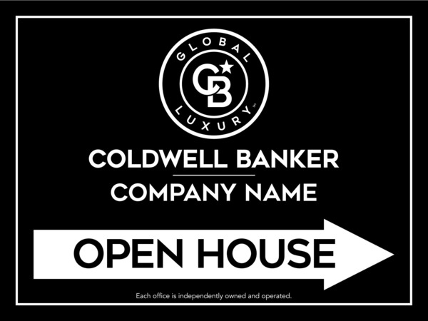 Directional Office Open House Sign Panel, 18h x 24w, 4mm Corrugated