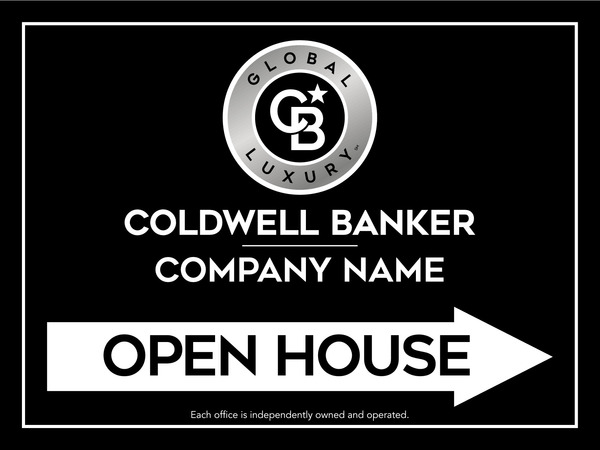 Directional Office Open House Sign Panel, 18h x 24w, 4mm Corrugated