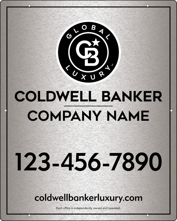 Office Hanging Sign Panel, 30h x 24w, 3MM Brushed Aluminum Composite