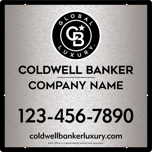 Office Hanging Sign Panel, 24h x 24w, 3MM Brushed Aluminum Composite