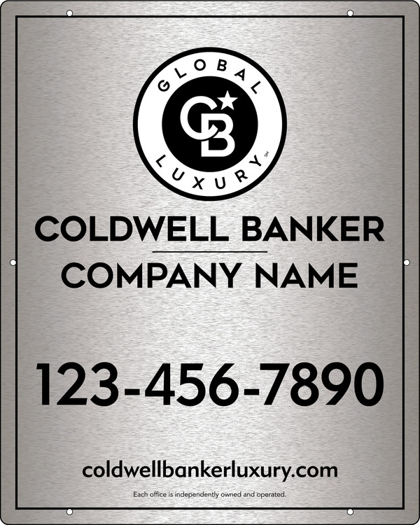 Office Hanging Sign Panel, 30h x 24w, 3MM Brushed Aluminum Composite