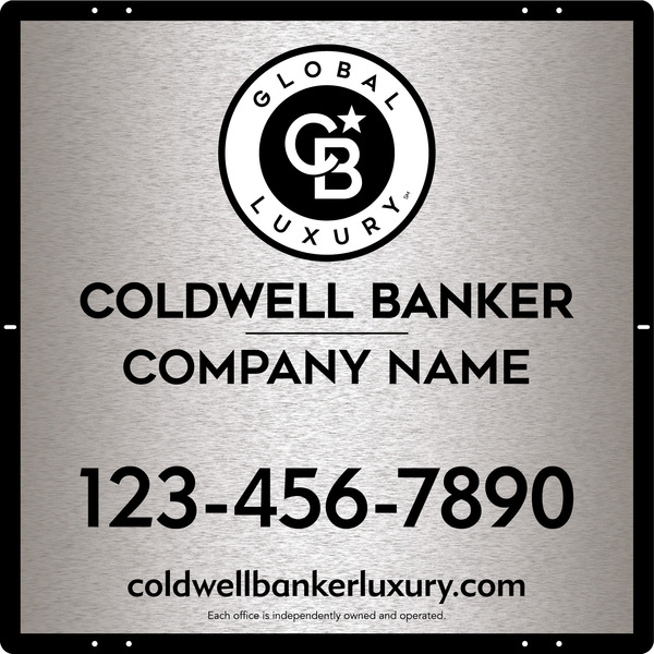 Office Sign Panel, 24h x 24w, 3MM Brushed Aluminum Composite