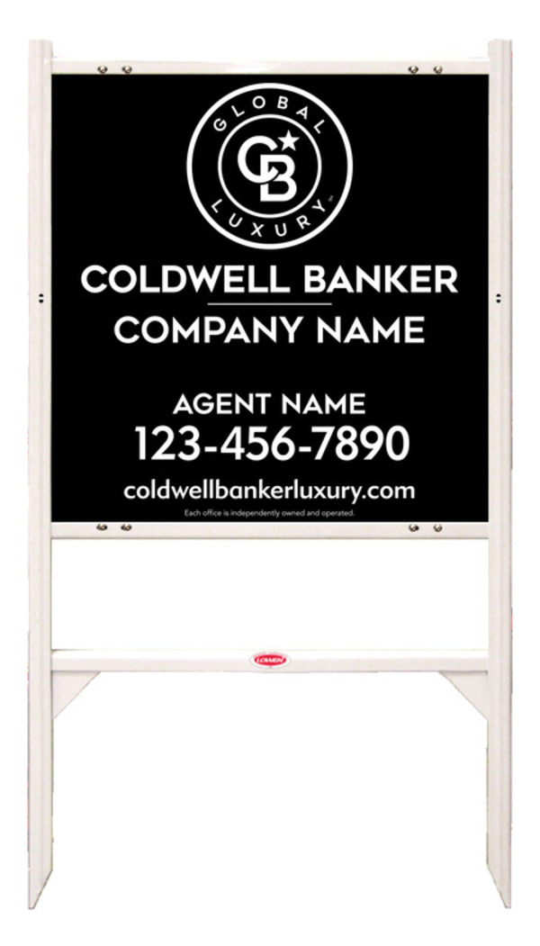 Angle Iron Frame and Agent Sign Panel Unit, 24h x 24w, 3MM Aluminum Composite