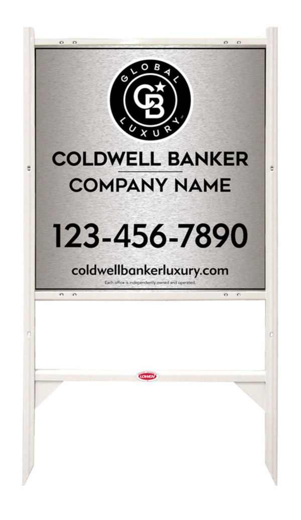 Angle Iron Frame and Office Sign Panel Unit, 25h x 24w, Brushed Aluminum Composite