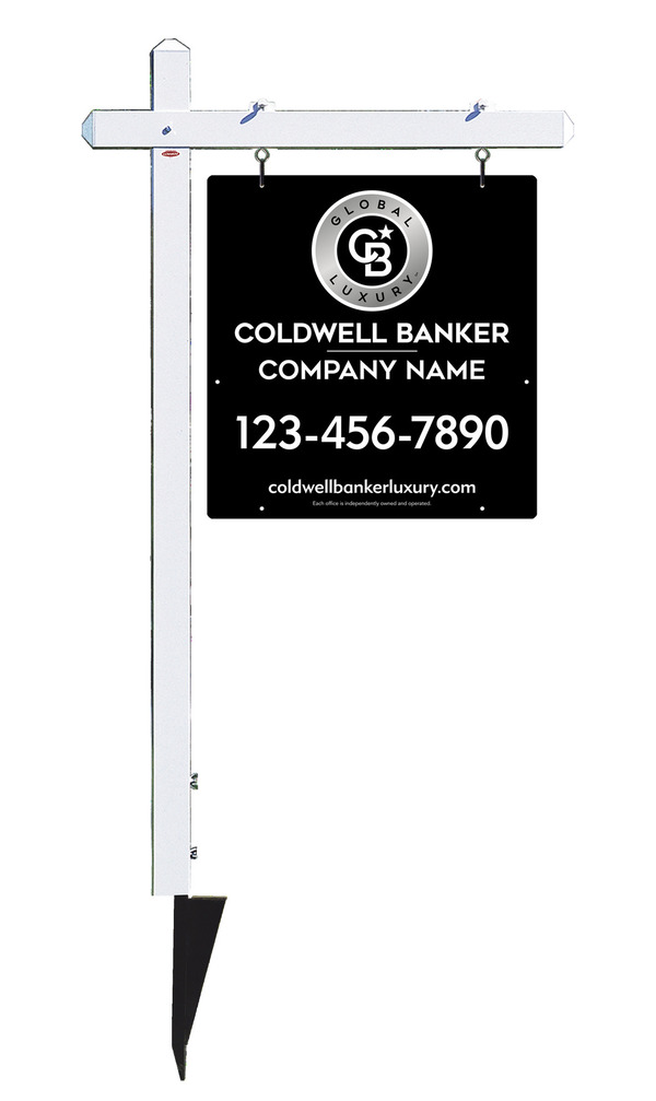 Sign Post and Office Sign Panel Unit, 25h x 24w, 3MM Aluminum Composite