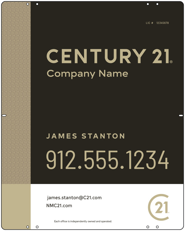 Reflective Panel 30x24 Aluminum Composite DF Executive - Century 21 | Lowen Sign