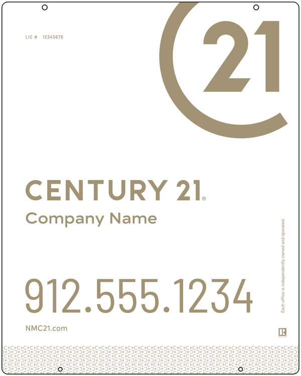 Reflective Hanging Panel 30x24 Aluminum Composite Executive  - Century 21 | Lowen Sign