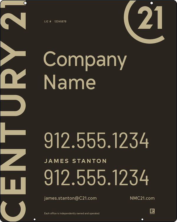 Steel Hanging Panel 30x24 DF - Century 21 | Lowen Sign